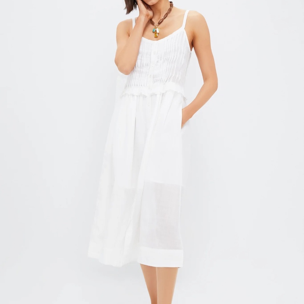 SEA NEW YORK Pearl Zora Solid Tank Button Down Dress SMALL